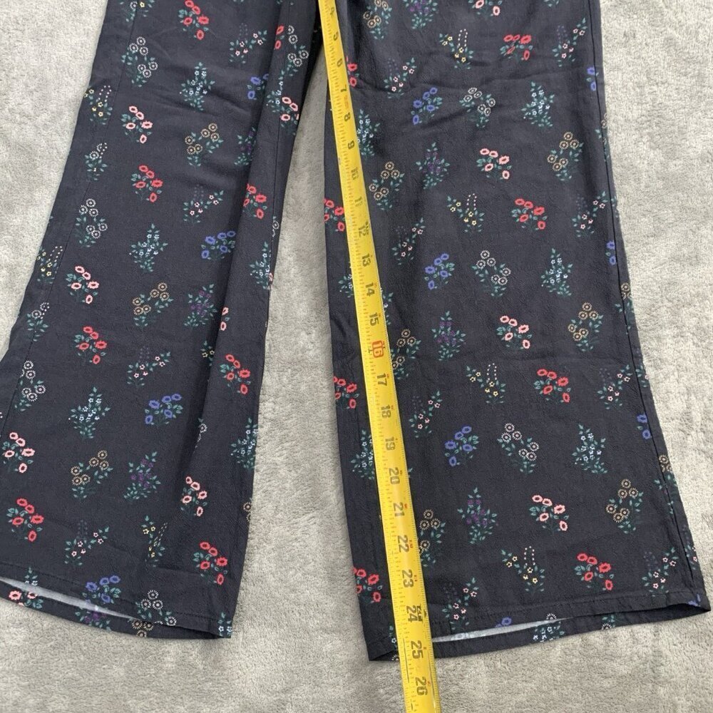 Marine Layer Kiley Pants Womens XS Black India Floral Print Casual Wide Leg Boho - Picture 7 of 14